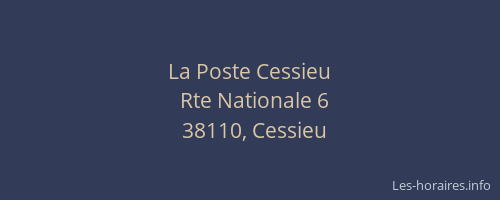La Poste Cessieu