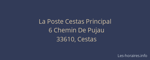 La Poste Cestas Principal