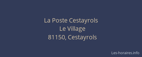 La Poste Cestayrols