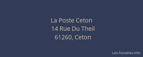 La Poste Ceton
