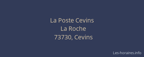 La Poste Cevins