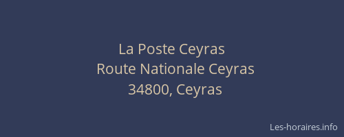 La Poste Ceyras