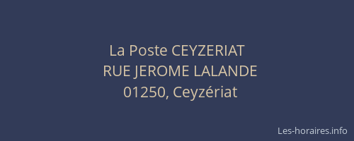 La Poste CEYZERIAT