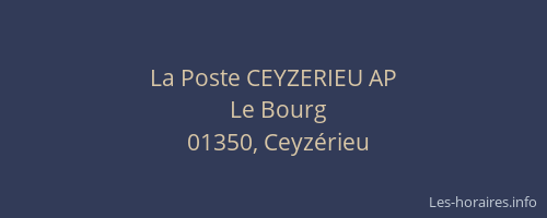 La Poste CEYZERIEU AP