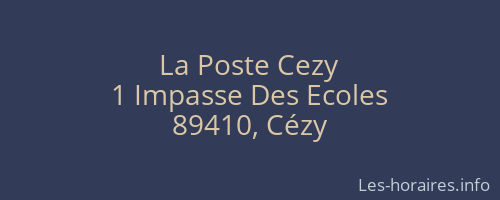 La Poste Cezy