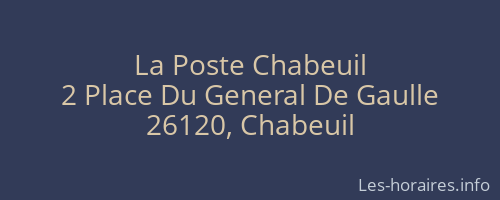 La Poste Chabeuil