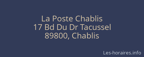 La Poste Chablis