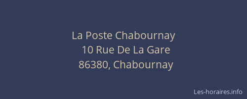 La Poste Chabournay