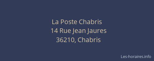 La Poste Chabris