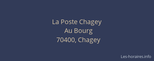 La Poste Chagey