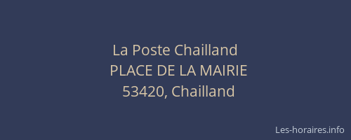 La Poste Chailland