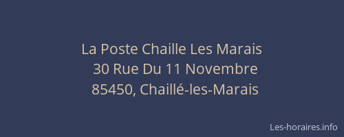 La Poste Chaille Les Marais