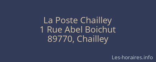 La Poste Chailley