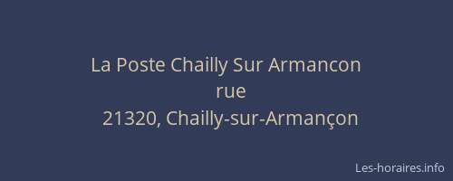 La Poste Chailly Sur Armancon