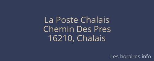 La Poste Chalais