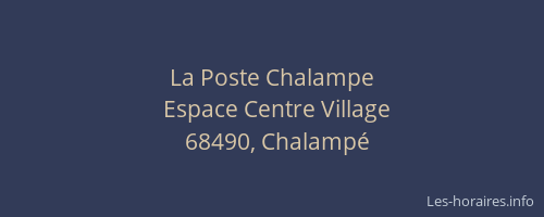 La Poste Chalampe