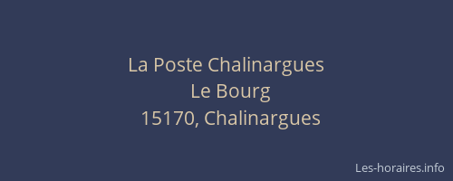La Poste Chalinargues