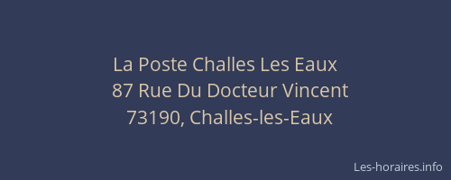 La Poste Challes Les Eaux