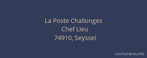 La Poste Challonges