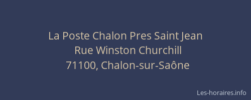 La Poste Chalon Pres Saint Jean