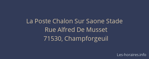 La Poste Chalon Sur Saone Stade