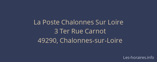 La Poste Chalonnes Sur Loire
