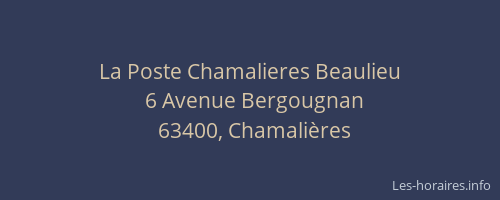 La Poste Chamalieres Beaulieu