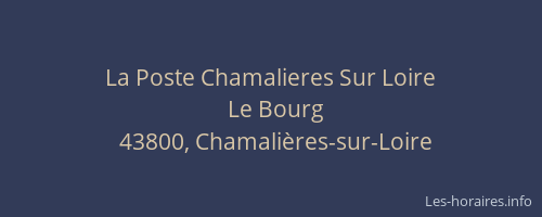 La Poste Chamalieres Sur Loire