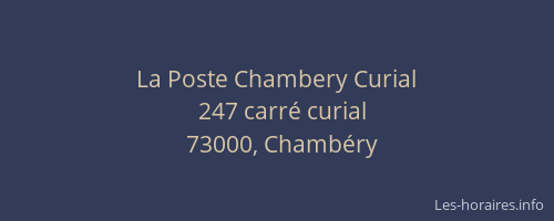 La Poste Chambery Curial