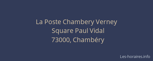 La Poste Chambery Verney