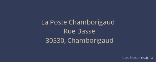 La Poste Chamborigaud