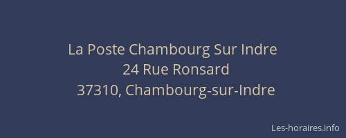 La Poste Chambourg Sur Indre