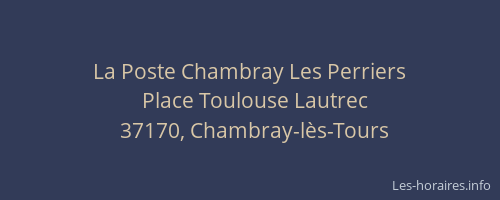 La Poste Chambray Les Perriers