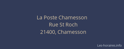 La Poste Chamesson