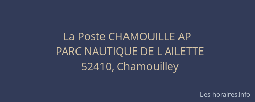La Poste CHAMOUILLE AP