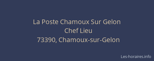 La Poste Chamoux Sur Gelon