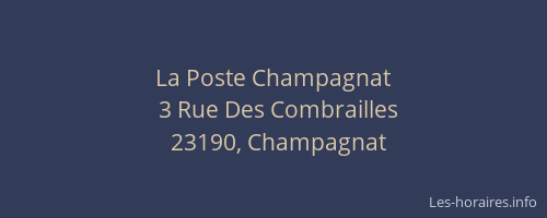 La Poste Champagnat