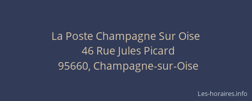 La Poste Champagne Sur Oise
