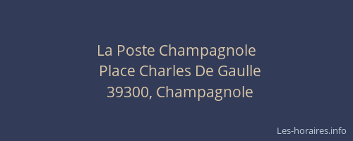 La Poste Champagnole