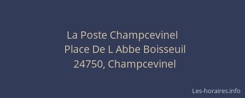 La Poste Champcevinel