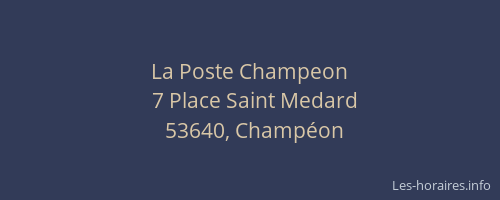 La Poste Champeon