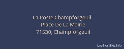 La Poste Champforgeuil