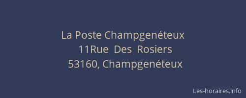 La Poste Champgen&eacute;teux