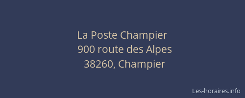 La Poste Champier