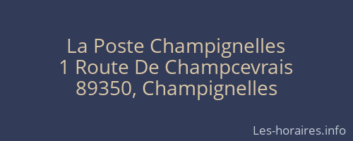 La Poste Champignelles