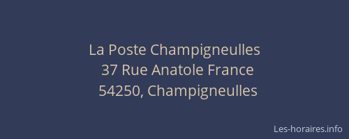 La Poste Champigneulles