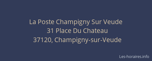 La Poste Champigny Sur Veude