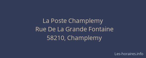 La Poste Champlemy