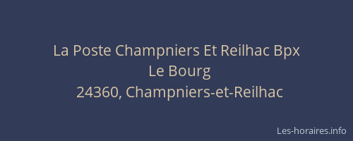 La Poste Champniers Et Reilhac Bpx