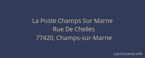 La Poste Champs Sur Marne
